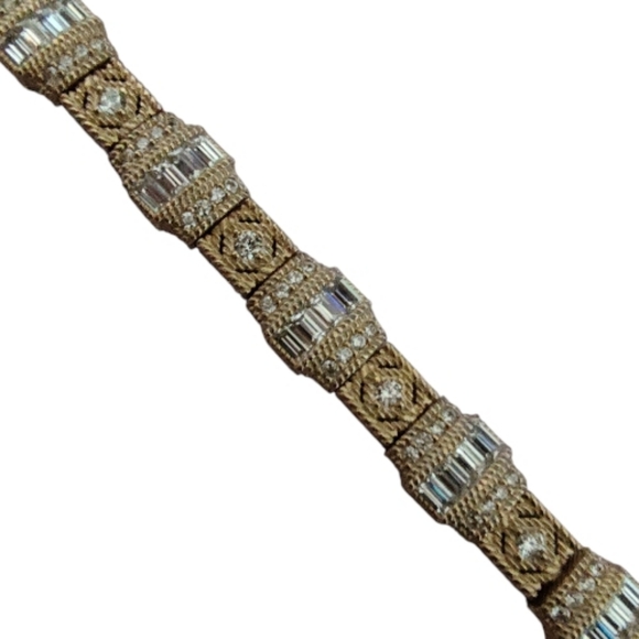 Judith Ripka Bella Luce® Sterling Silver Estate Link Bracelet – 14K Gold Clad - Picture 5 of 10